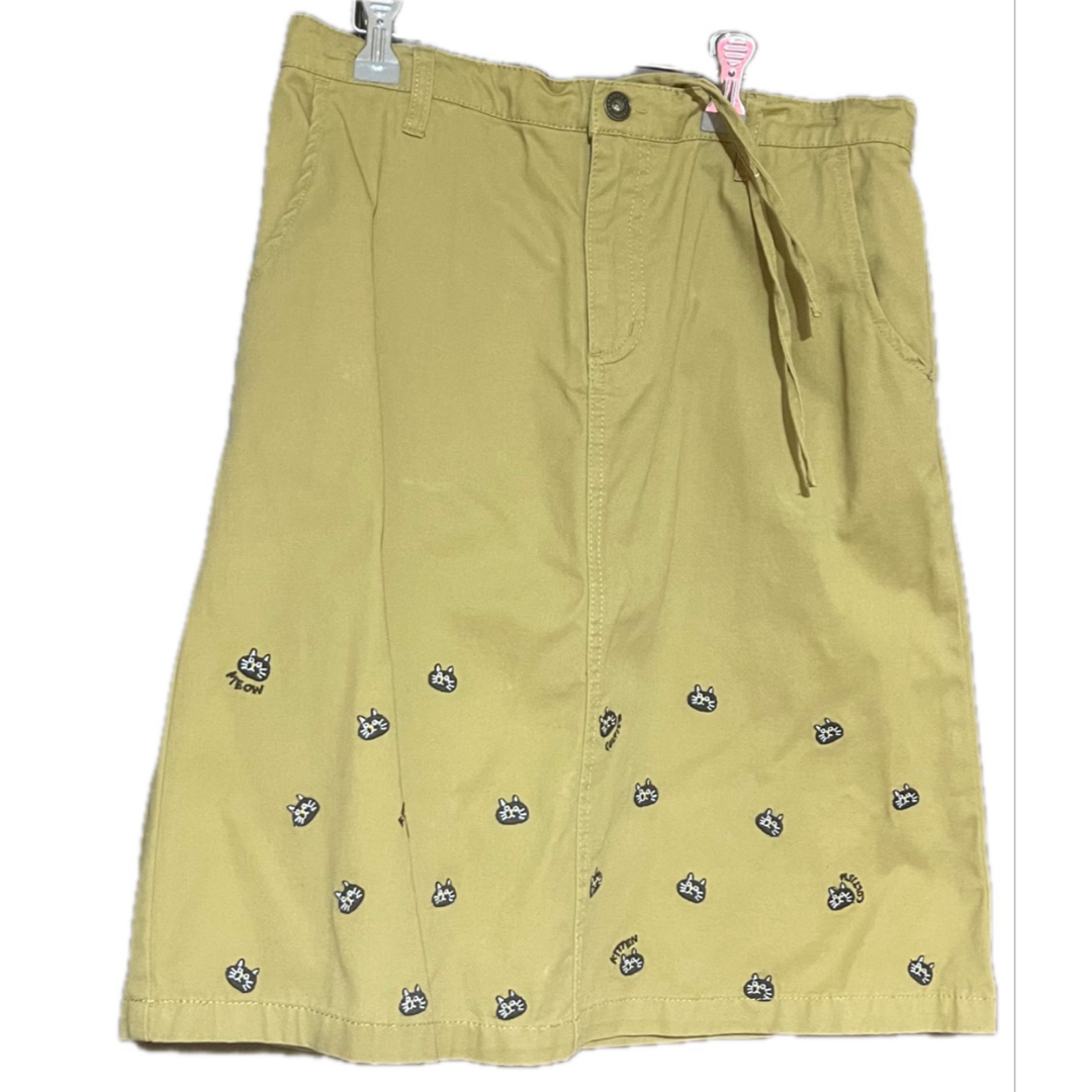 rough(ラフ)のrough スカート 猫 レディースのスカート(ひざ丈スカート)の商品写真