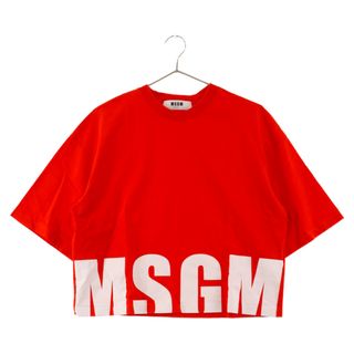 エムエスジイエム(MSGM)のMSGM エムエスジーエム クロップド ロゴプリント 半袖Tシャツ オレンジ 174298‐18(Tシャツ/カットソー(半袖/袖なし))