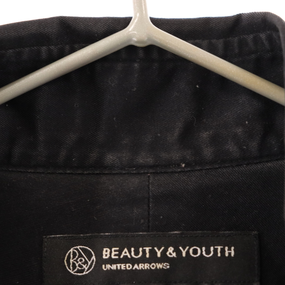 BEAUTY&YOUTH UNITED ARROWS(ビューティアンドユースユナイテッドアローズ)のBEAUTY&YOUTH UNITED ARROWS ビューティーアンドユースユナイテッドアローズ ボタンダウン フロントポケット 長袖シャツ ブラック 1211-199-2089 メンズのトップス(シャツ)の商品写真