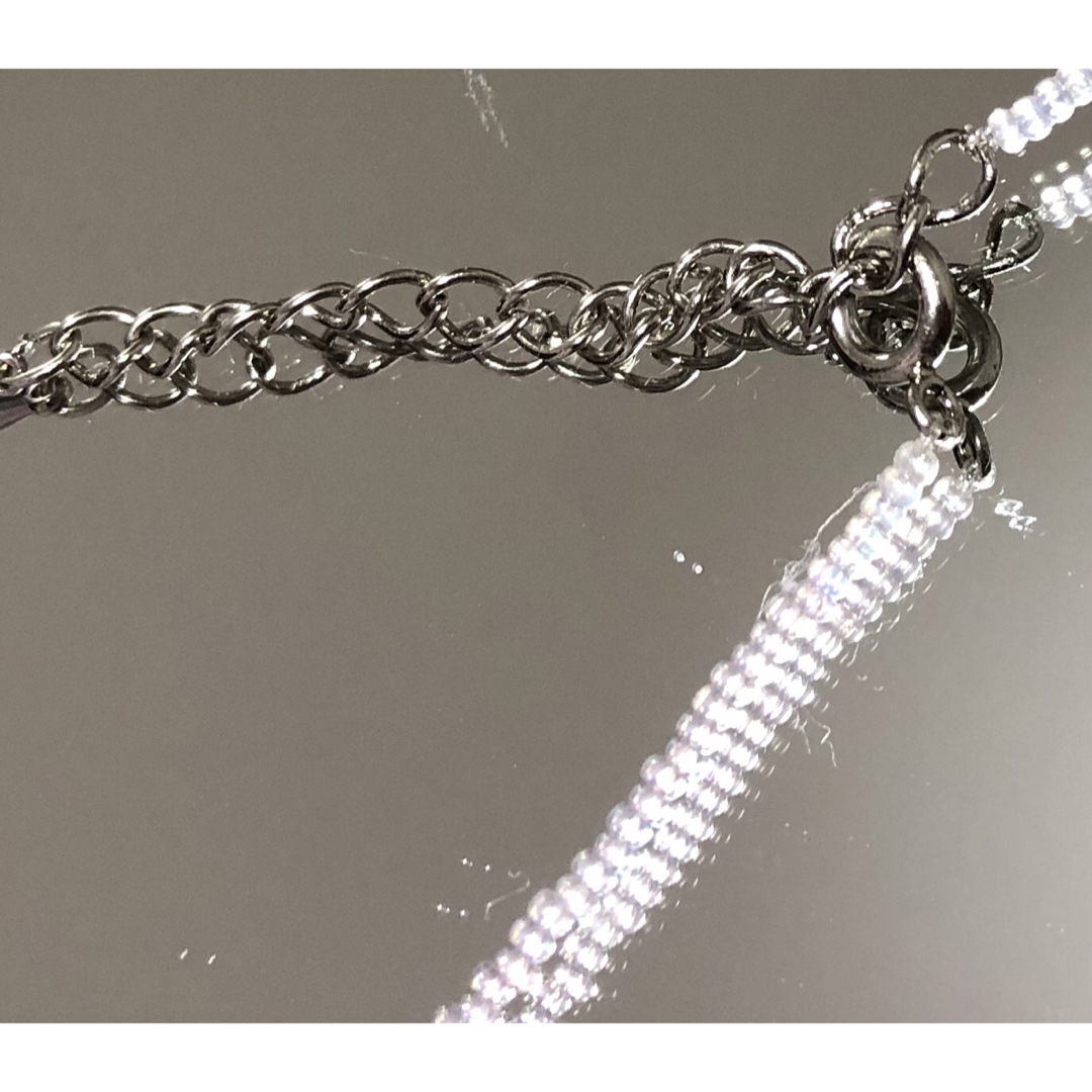 淡水パールのパープルグラデーションチャームネックレス661 ハンドメイドのアクセサリー(ネックレス)の商品写真