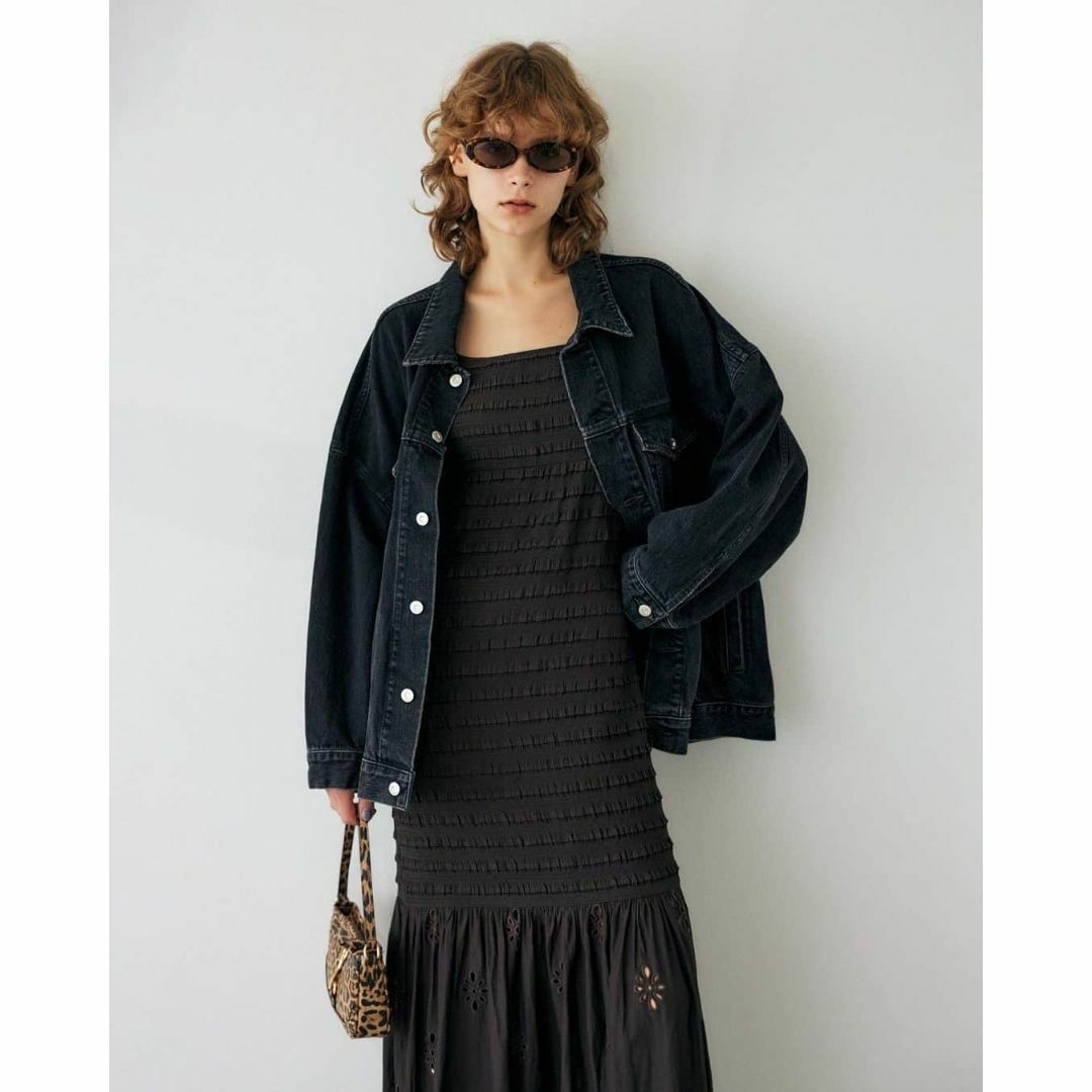 moussy(マウジー)のMOUSSY♡ SHIRRING CAMI DRESS レディースのワンピース(ロングワンピース/マキシワンピース)の商品写真