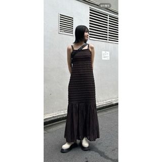 マウジー(moussy)のMOUSSY♡ SHIRRING CAMI DRESS(ロングワンピース/マキシワンピース)