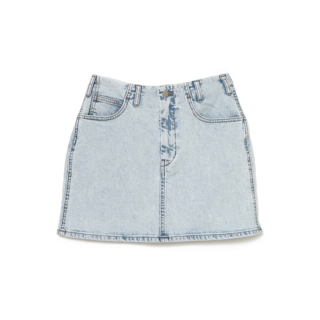 Bubbles(バブルス)の本日限定　Heart hip denim skirt レディースのパンツ(デニム/ジーンズ)の商品写真