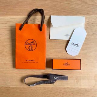 HERMES リップ空箱、紙袋、リボン、ミニカード、封筒