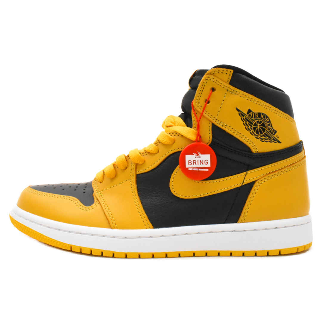 NIKE ナイキ AIR JORDAN1 RETRO HIGH OG POLLEN 555088-701 エアジョーダン1 レトロ ハイカットスニーカー パラン ブラック/イエロー US8/26cm天然皮革合成繊維底