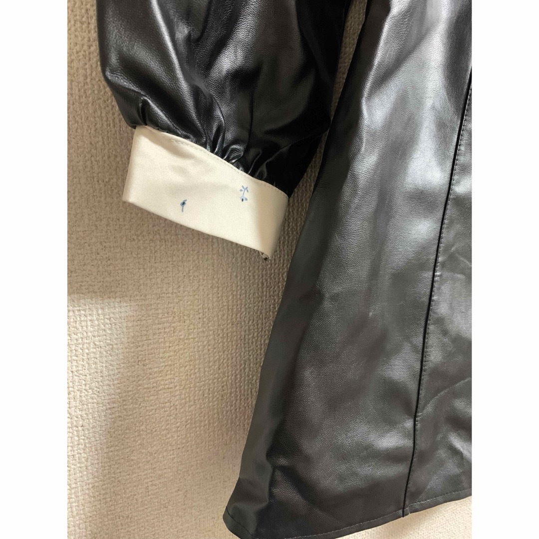 ZARA(ザラ)のSpia select レザーシフォンミニワンピース レディースのワンピース(ミニワンピース)の商品写真