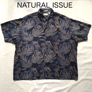 【NATURAL ISSUE】アロハ 柄シャツ レーヨン  XXL  US古着(Tシャツ/カットソー(半袖/袖なし))