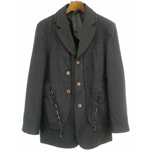 コムデギャルソンオムプリュス(COMME des GARCONS HOMME PLUS)のCOMME des GARCONS HOMME PLUS コム デギャルソンオムプリュス 20AW ポリエステル再構築レイヤードデザインジャケット  ブラック XS(その他)