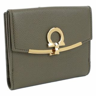 フェラガモ(Ferragamo)の【新品 未使用】フェラガモ ２つ折り財布 22-C877 カーキ レディース(財布)