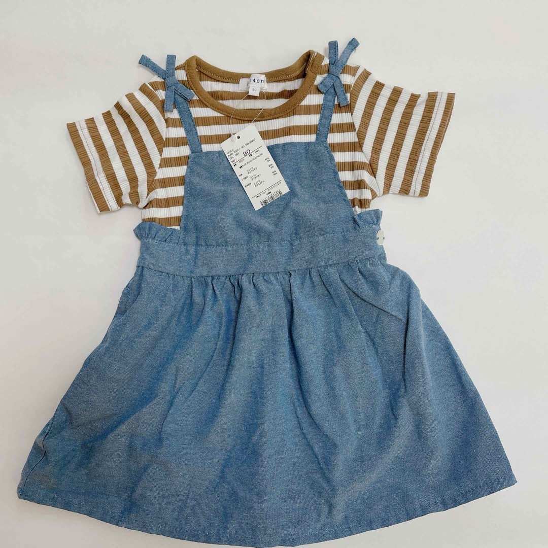 ボーダーワンピース キッズ/ベビー/マタニティのキッズ服女の子用(90cm~)(ワンピース)の商品写真