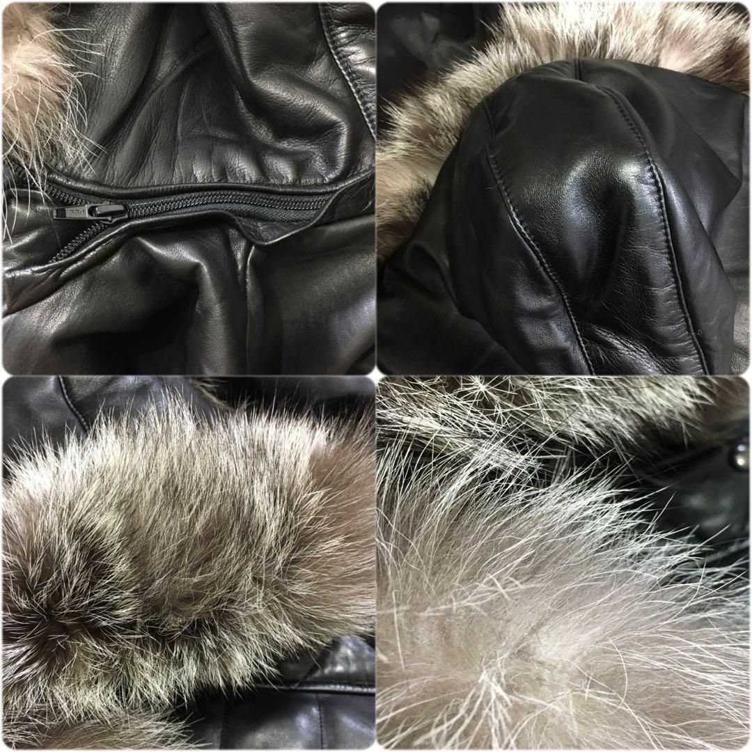 【 vent couvert 】中綿入りレザーコート40 レディースのジャケット/アウター(毛皮/ファーコート)の商品写真