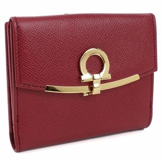 フェラガモ(Ferragamo)の【新品 未使用】フェラガモ ２つ折り財布 22-C877 レッド系 レディース(財布)