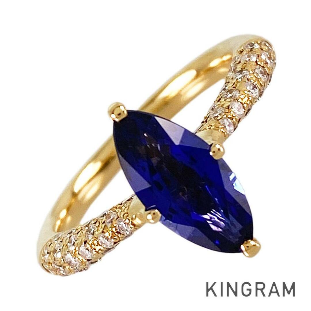 リング K18YG サファイア ダイヤモンド 11号(51) レディースのアクセサリー(リング(指輪))の商品写真