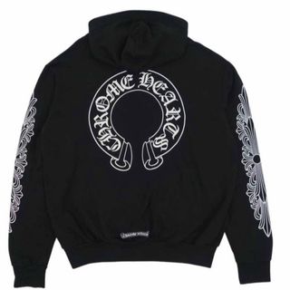 クロムハーツ(Chrome Hearts)のクロムハーツ　フーディ　フローラルクロス　ホースシュー　黒　XXL パーカー(パーカー)