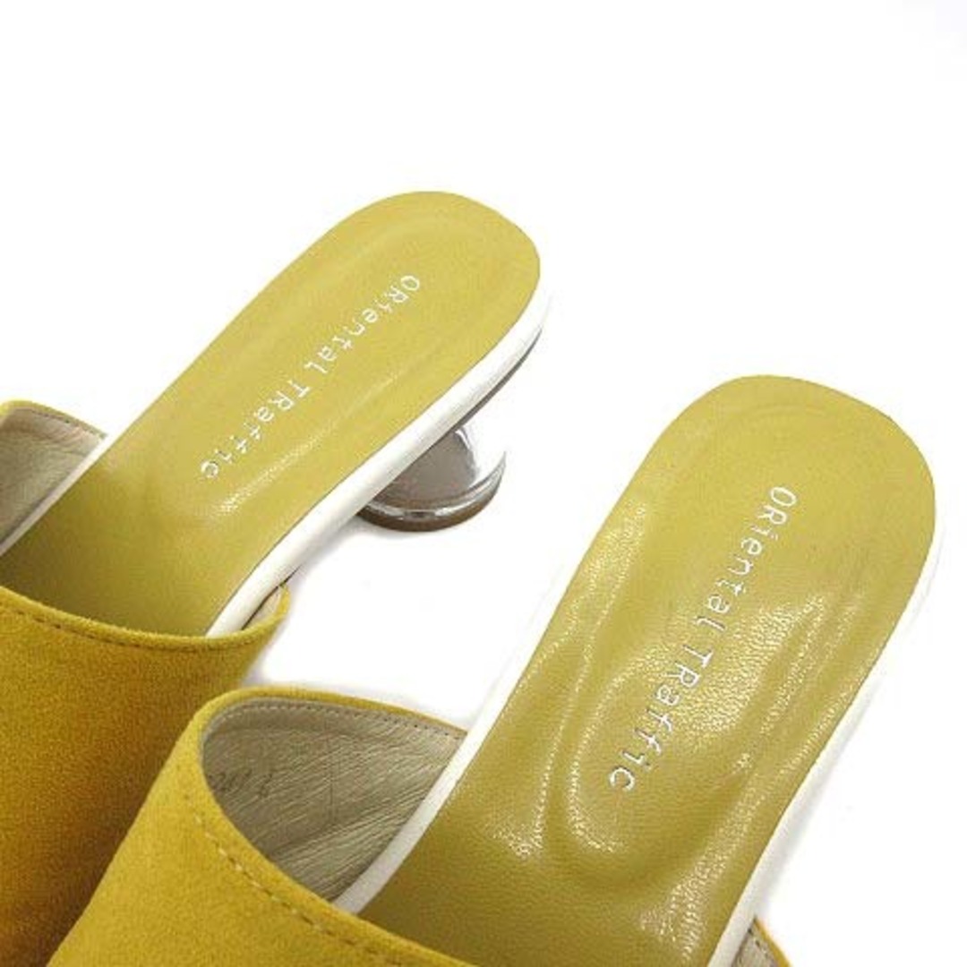 ORiental TRaffic(オリエンタルトラフィック)のオリエンタルトラフィック クリアヒール ミュール サンダル スクエアトゥ 黄 L レディースの靴/シューズ(サンダル)の商品写真
