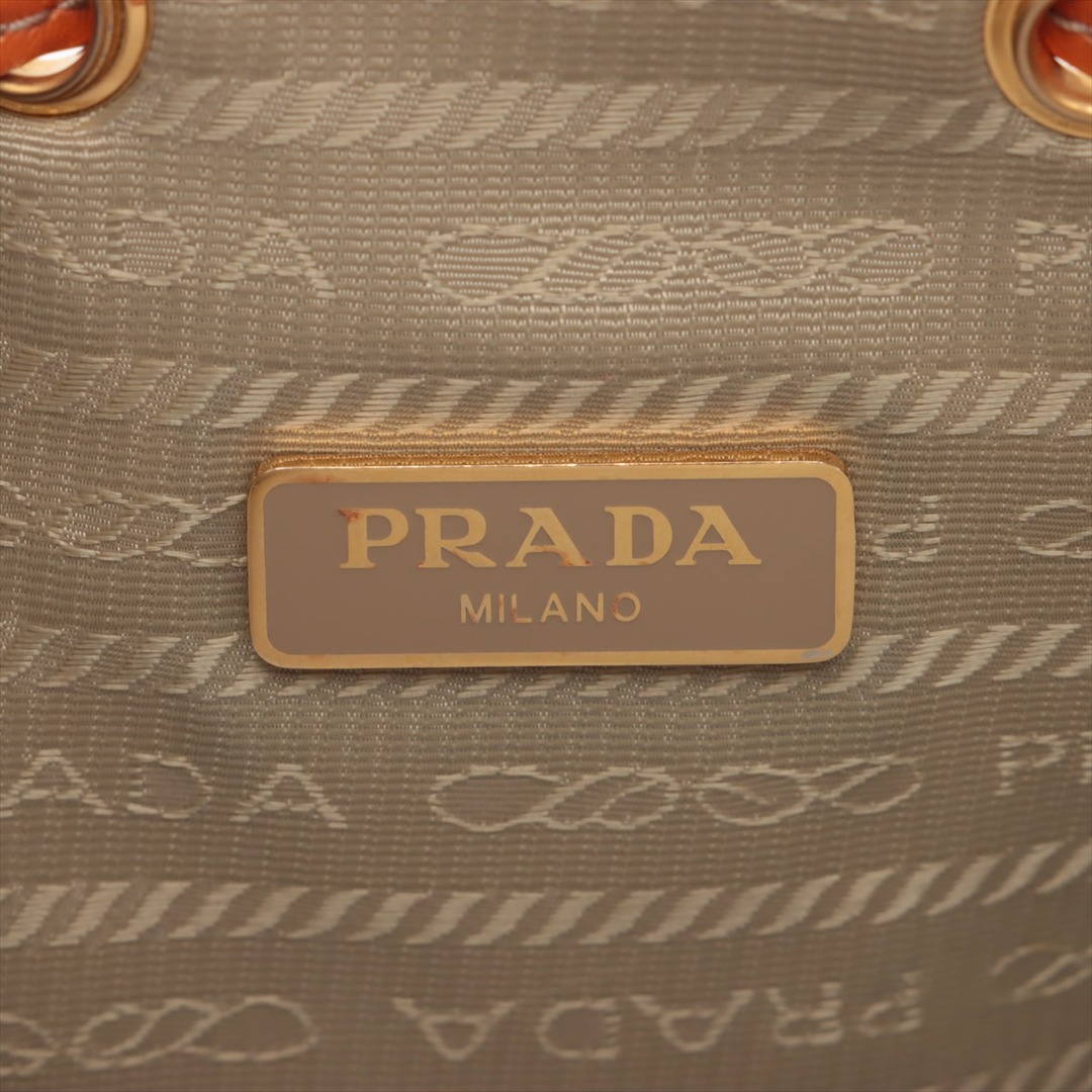 PRADA(プラダ)のプラダ  キャンバス×レザー  オレンジ レディース ショルダーバッグ レディースのバッグ(ショルダーバッグ)の商品写真