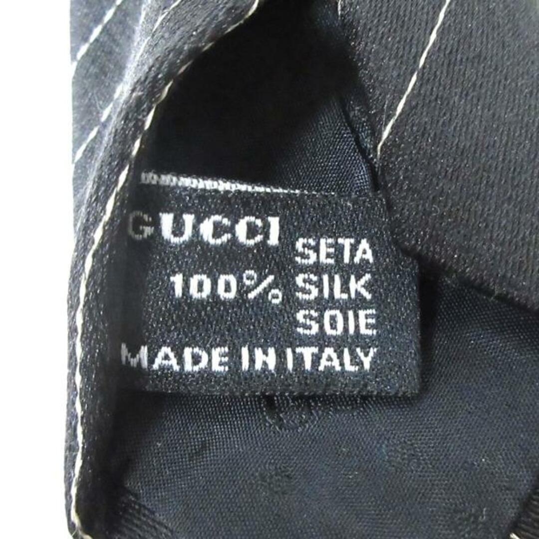 Gucci(グッチ)のグッチ ネクタイ メンズ - 黒×アイボリー メンズのファッション小物(ネクタイ)の商品写真