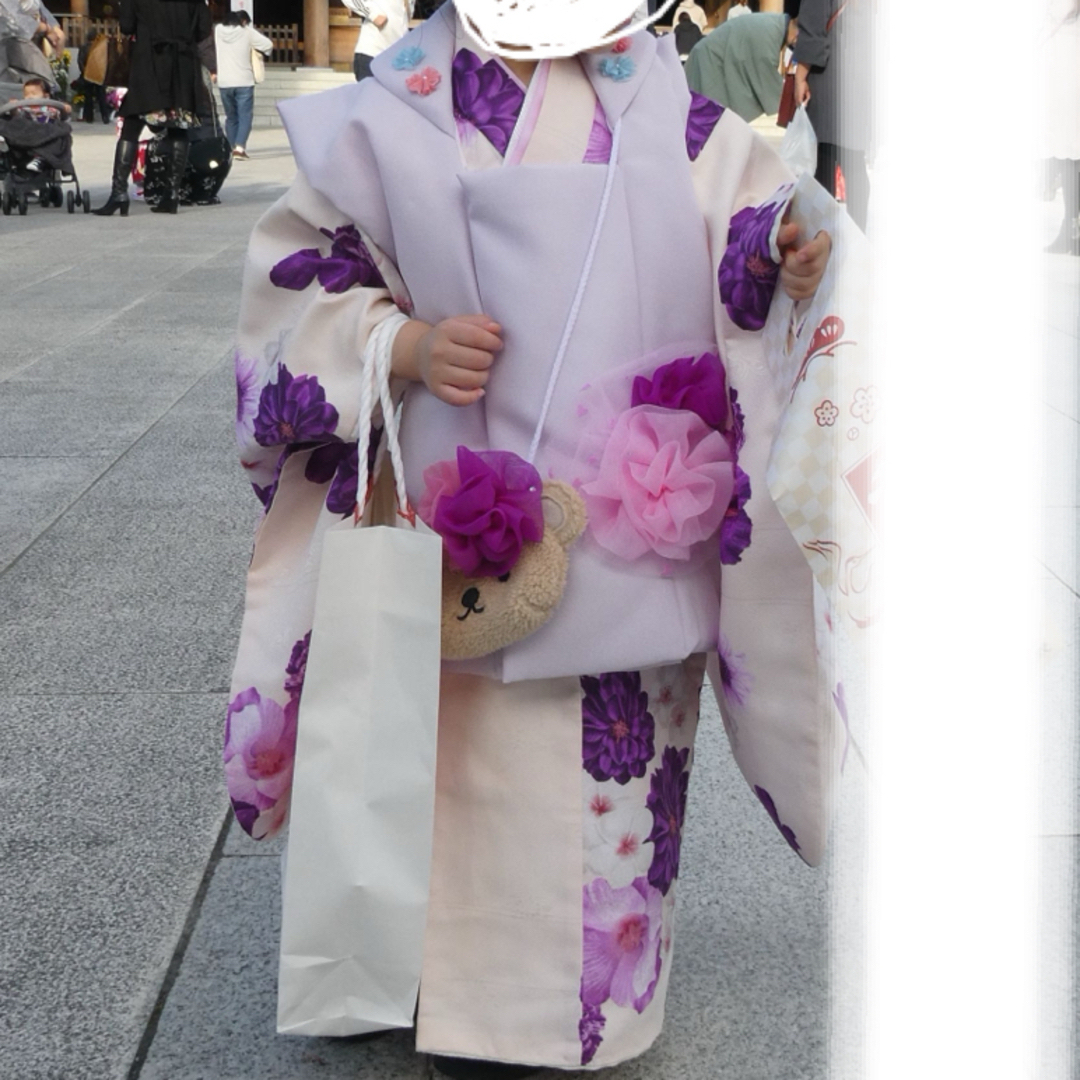 女の子 七五三 宜しく 3歳 被布 着物 フルセット 梅 青 水色 D10 女の子 七五三 宜しく 3歳 被布 着物 フルセット 梅 青 水色 D10