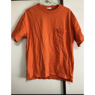 ジーユー(GU)のジーユー　 ポケットTシャツ　Sサイズ　オレンジ(Tシャツ/カットソー(半袖/袖なし))