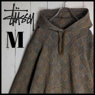 ステューシー(STUSSY)の【希少デザイン】STUSSY ステューシー 紋章柄 総柄 希少カラー パーカー(パーカー)