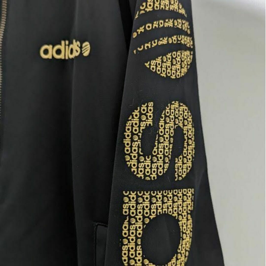 adidas(アディダス)のアディダス トラック ジャケット 刺繍 プリント 黒 美品 adidas メンズのジャケット/アウター(その他)の商品写真