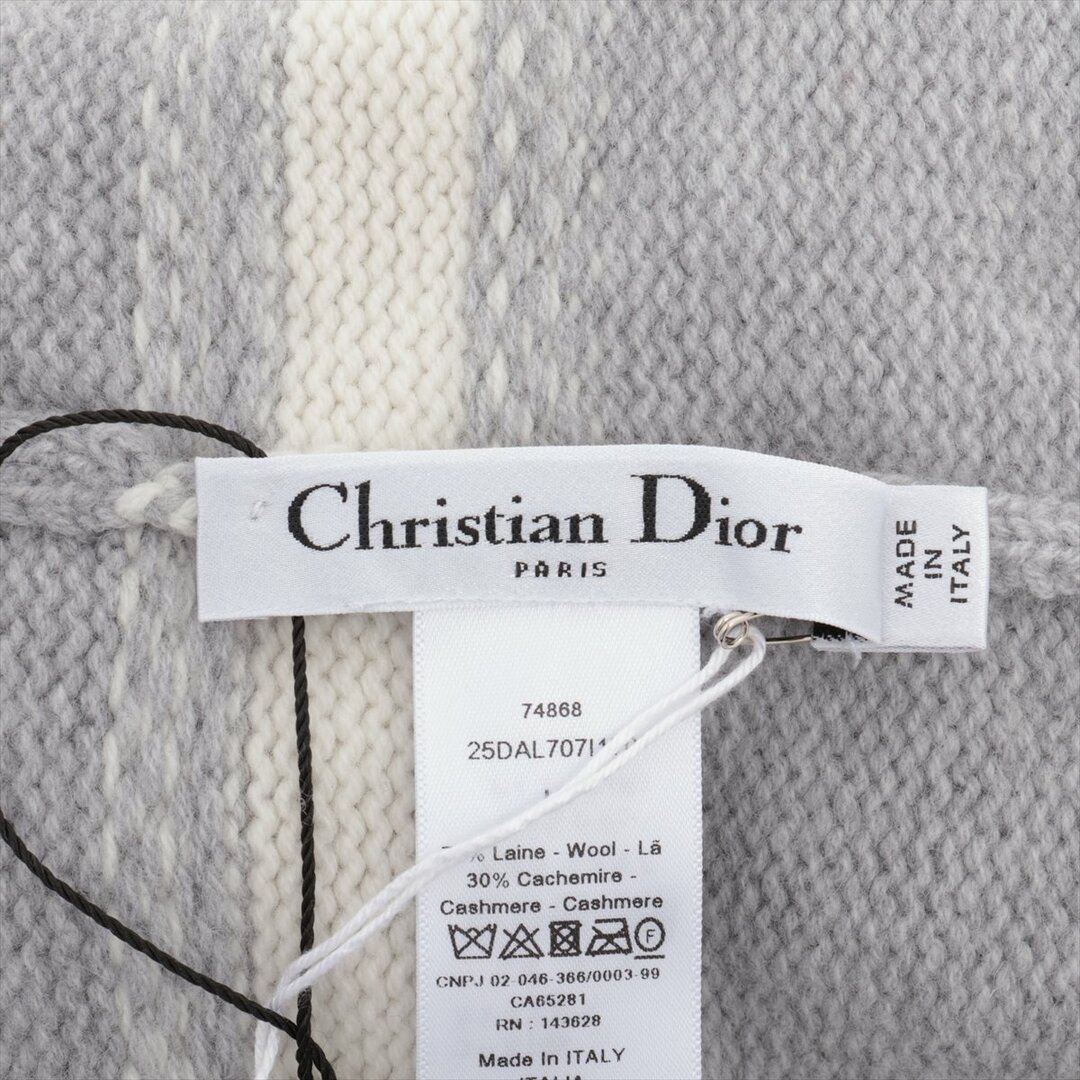 Christian Dior(クリスチャンディオール)のクリスチャンディオール  ウール×カシミヤ  グレー レディース ニットキ レディースの帽子(ニット帽/ビーニー)の商品写真