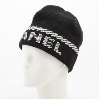 シャネル(CHANEL)のシャネル  カシミヤ  ブラック レディース ニットキャップ(ニット帽/ビーニー)