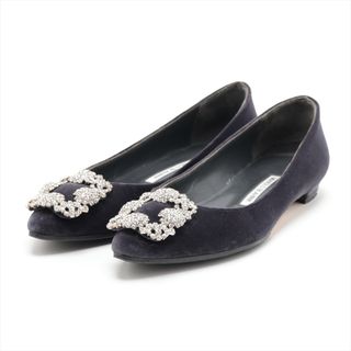 マノロブラニク(MANOLO BLAHNIK)のマノロブラニク ハンギシ ベロア 36 1/2 グレー レディース その他(その他)