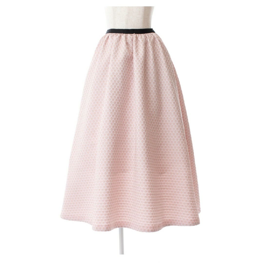 OBLI(オブリ)のオブリ　小花ピンクジャガードスカート　1 レディースのスカート(ロングスカート)の商品写真