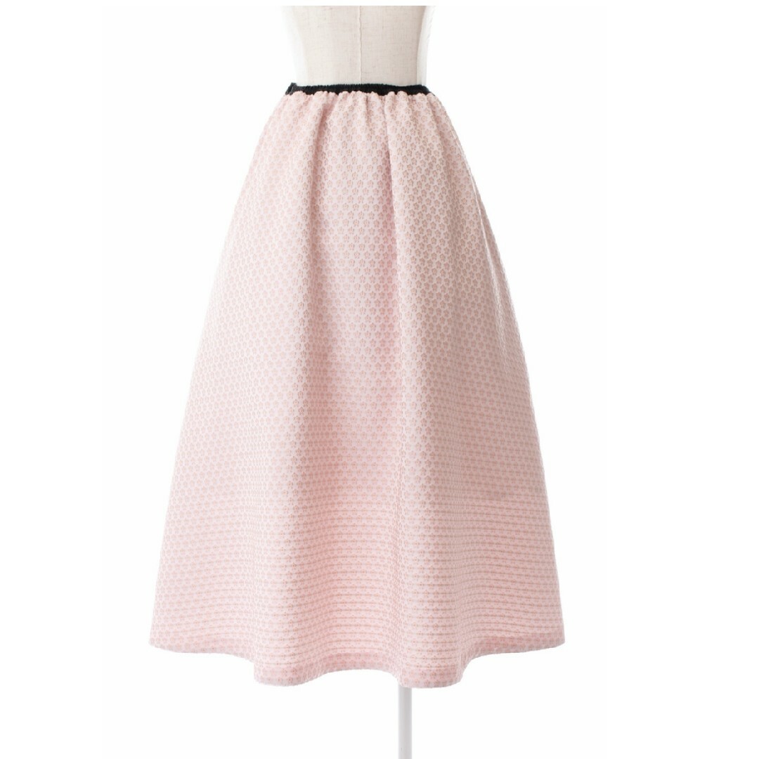 OBLI(オブリ)のオブリ　小花ピンクジャガードスカート　1 レディースのスカート(ロングスカート)の商品写真