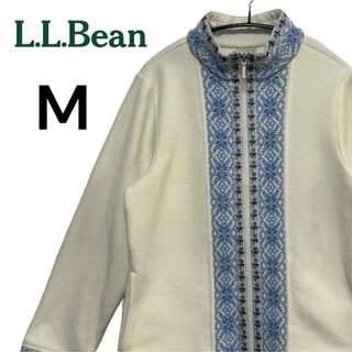 エルエルビーン(L.L.Bean)のジャンク　エルエルビーン　フリースジャケット　レディースM 白(その他)