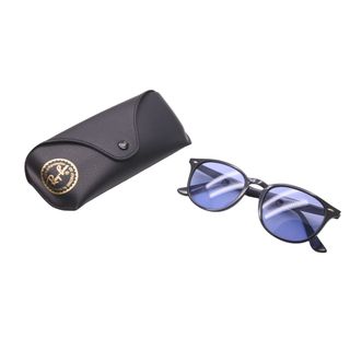 レイバン(Ray-Ban)のRay-Ban レイバン サングラス 53□20 150 2N プラスチック ブラック ブルー RB4259F 601/80 美品 中古 59435(サングラス/メガネ)