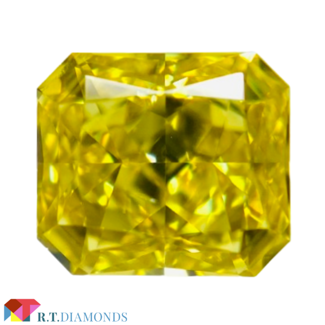 FANCY VIVID YELLOW 0.51ct RCT/RT2433/GIA レディースのアクセサリー(その他)の商品写真