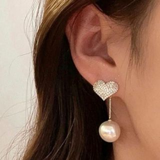 ピアス　パールピアス　アクセサリー　可愛いピアス　お洒落　結婚式ピアス キラキラ(ピアス)