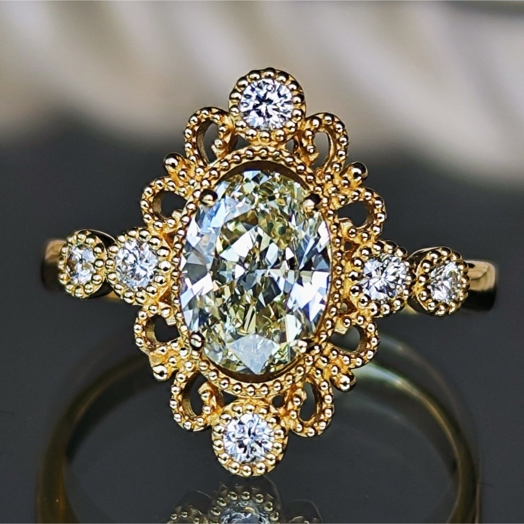 【大粒】天然ダイヤモンド 1.009ct 鑑別書付き レディースのアクセサリー(リング(指輪))の商品写真