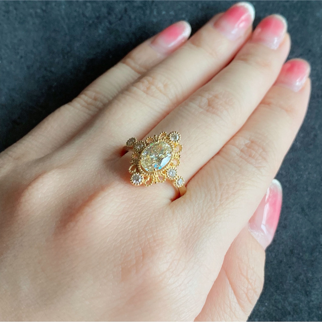 【大粒】天然ダイヤモンド 1.009ct 鑑別書付き レディースのアクセサリー(リング(指輪))の商品写真