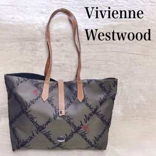 ヴィヴィアンウエストウッド(Vivienne Westwood)のVivienne Westwood オーブ 総柄 船型 トートバッグ レザー(トートバッグ)