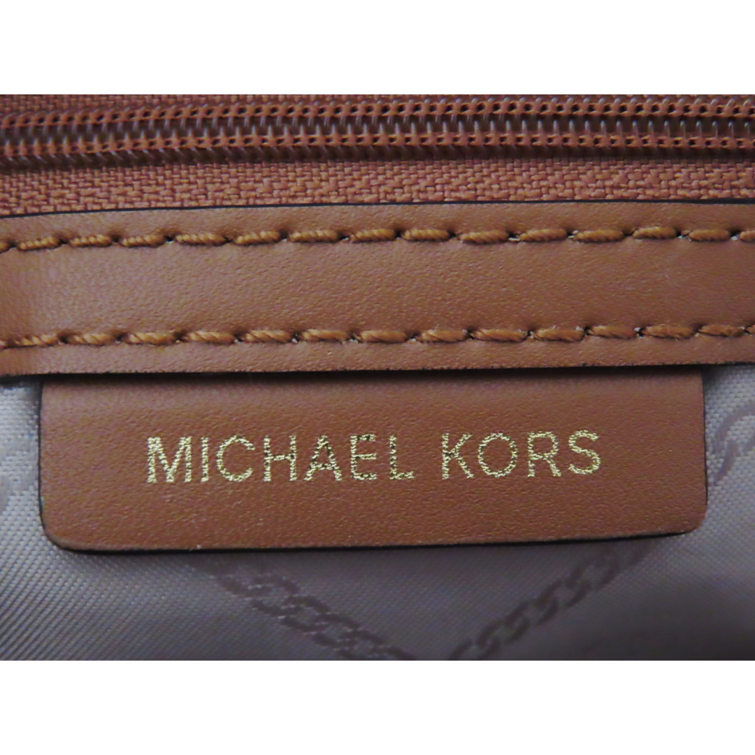 Michael Kors(マイケルコース)のS01 MICHAEL KORS マイケルコース MK総柄 PVC/レザー チェーン ショルダーバッグ ホワイト/チャ レディースのバッグ(ショルダーバッグ)の商品写真