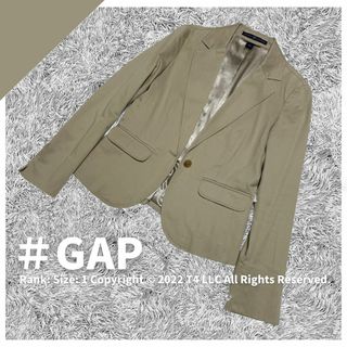 ギャップ(GAP)のGAP テーラードジャケット レディース ベージュ S 春 大人 ✓1800(テーラードジャケット)