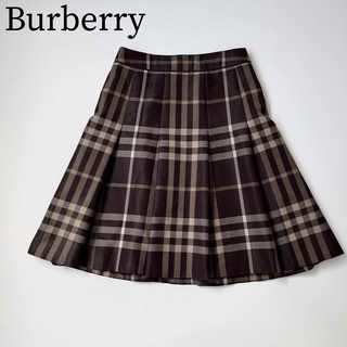 バーバリー(BURBERRY)の美品　BURBERRY LONDON バーバリー　プリーツスカート　ノバチェック(ひざ丈スカート)