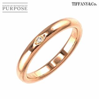 ティファニー(Tiffany & Co.)のティファニー TIFFANY&CO. スタッキング バンド 10.5号 リング ダイヤ 1P K18 PG ピンクゴールド 750 指輪 VLP 90213926(リング(指輪))