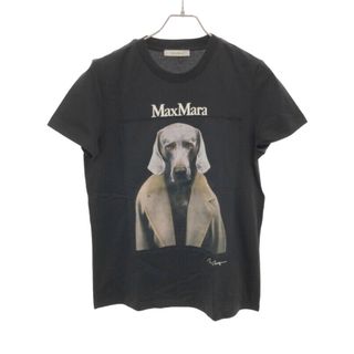 マックスマーラ(Max Mara)のMaxMara マックスマーラ 21AW 7 for 70 DOGSTAR プリントパッチTシャツ ブラック(Tシャツ(半袖/袖なし))