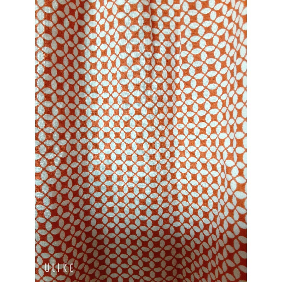 UNIQLO(ユニクロ)のユニクロ♡ロングスカートM　オレンジ🧡ウエストリボン🎀　裾フリル　春夏 レディースのスカート(ロングスカート)の商品写真