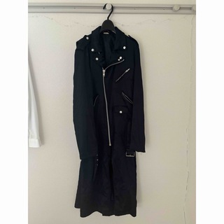 ブラックコムデギャルソン(BLACK COMME des GARCONS)のブラックギャルソン19AW strong willロゴ ライダース ロングコート(その他)