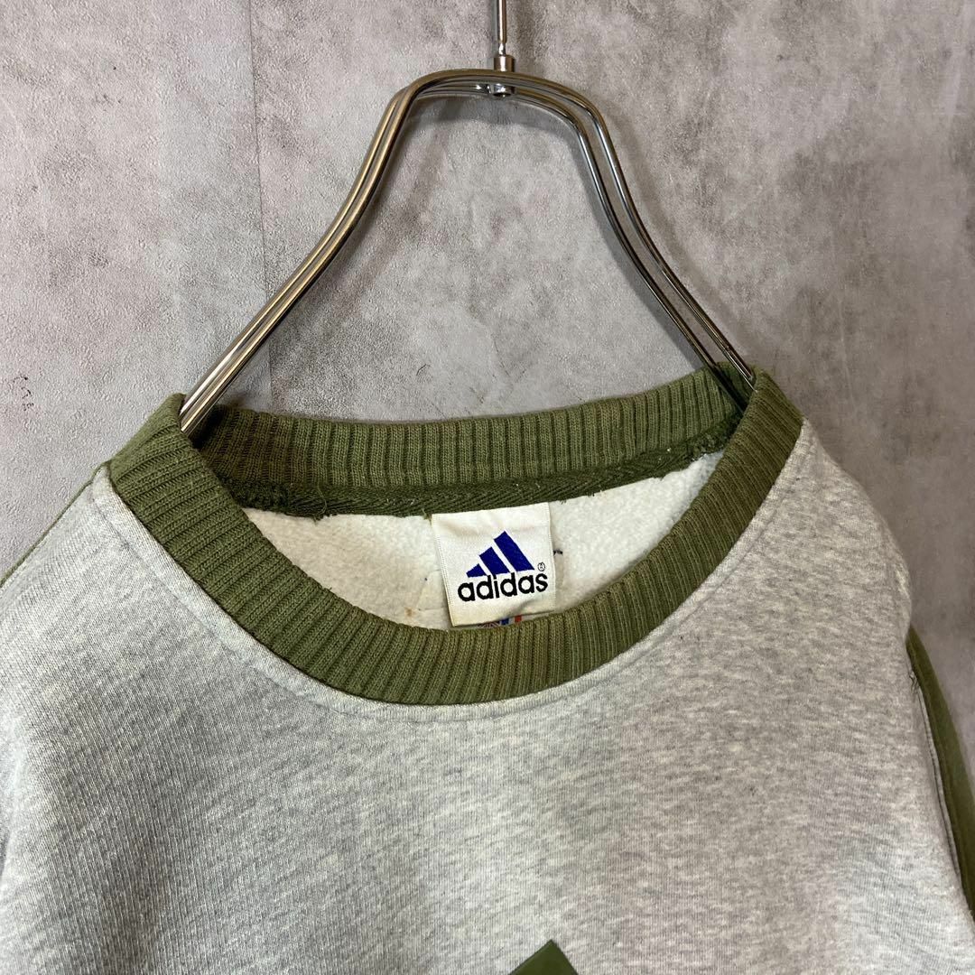 【抹茶カラー、ビックロゴ】adidasリンガースウェット古着90s あいみょん