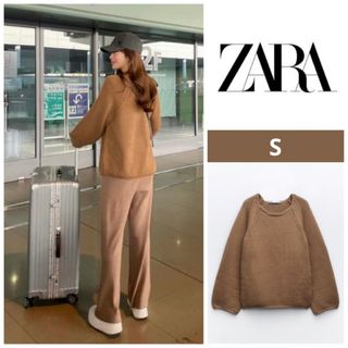 紙タグはありませんZARA 未使用品　ポンチョ風ニット　S