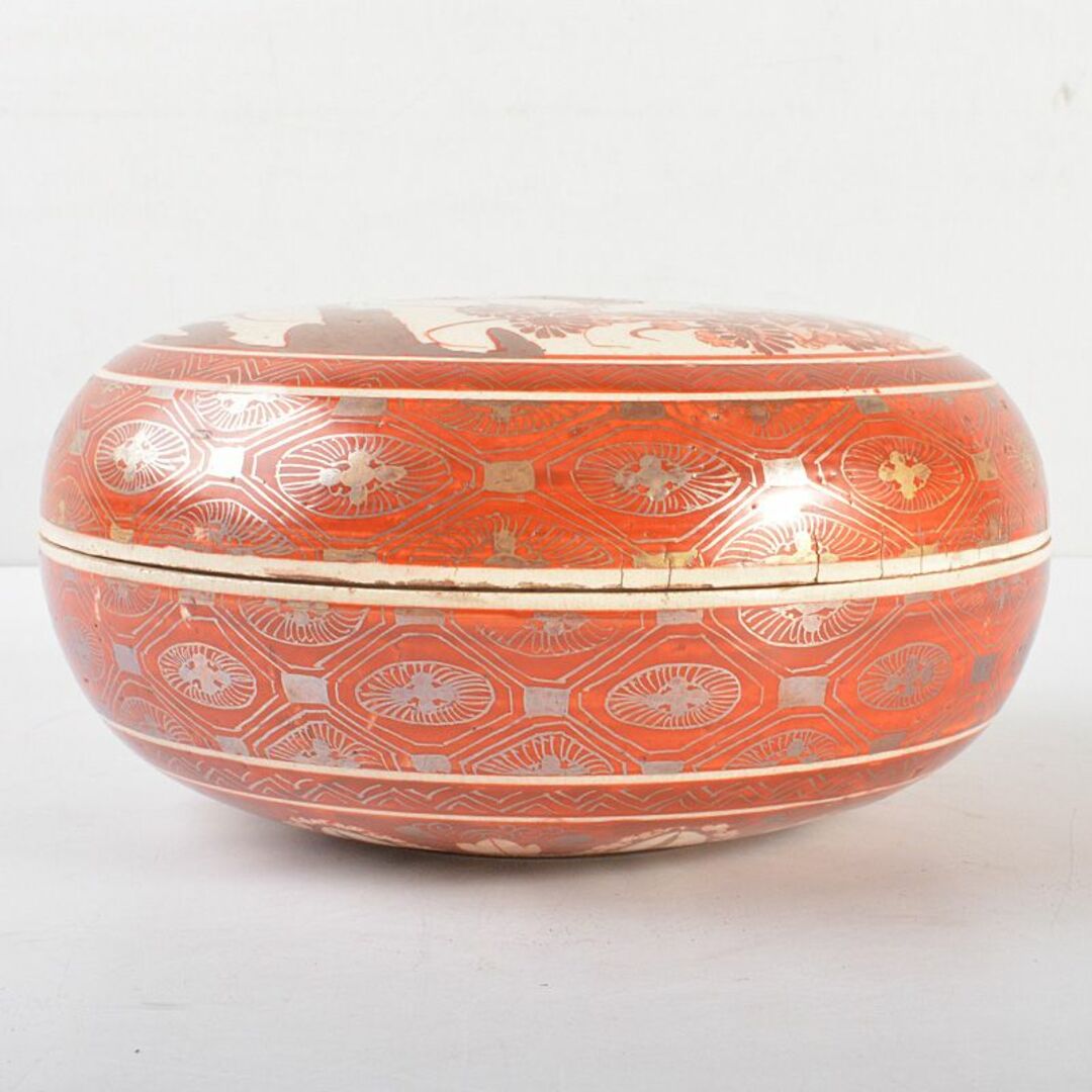 CK27/ 木製漆器 時代輪島塗 菊桐唐草 金蒔絵 溜塗 内黒塗 椀三 CK27/ 木製漆器 時代輪島塗 菊桐唐草 金蒔絵 溜塗 内黒塗 椀三