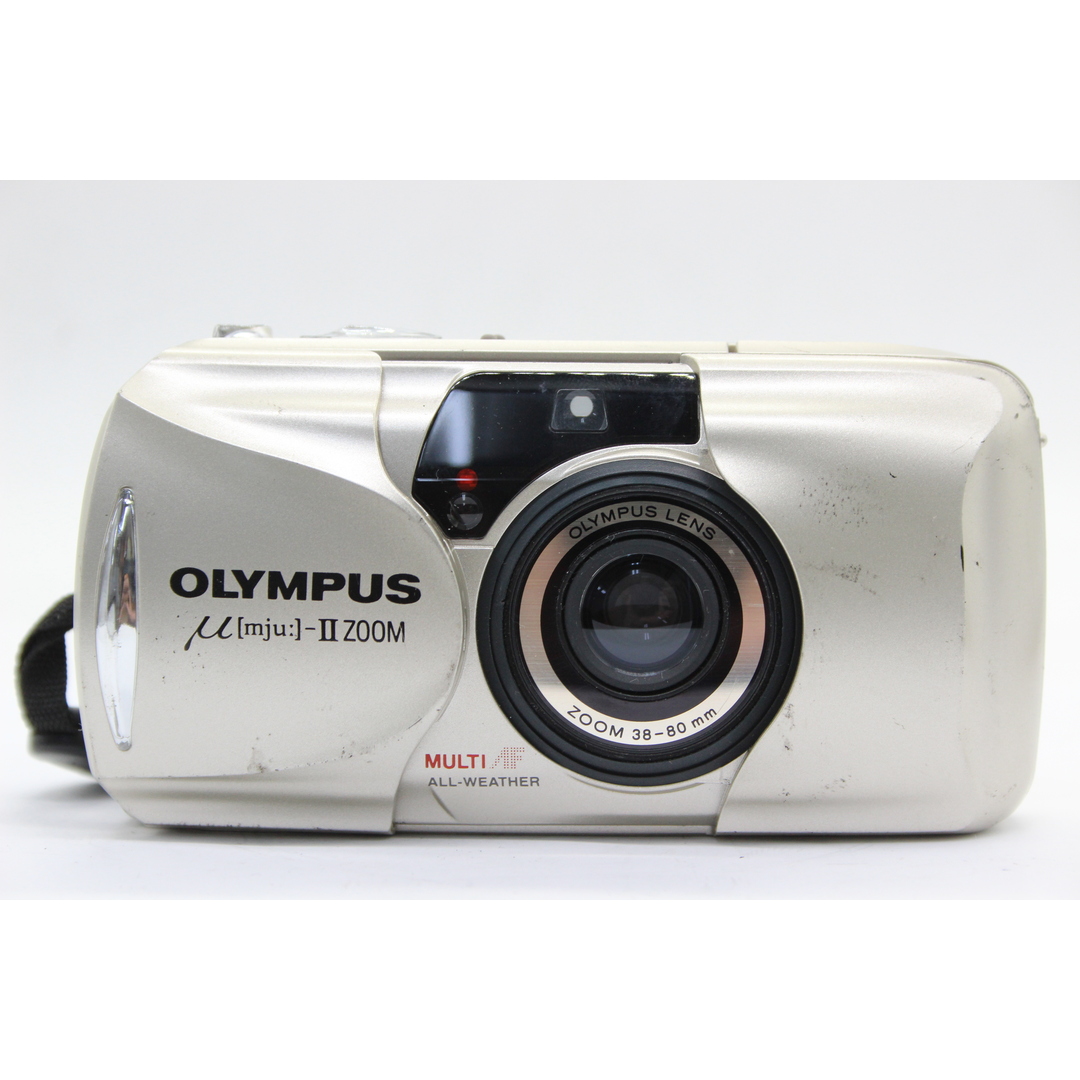 【返品保証】 オリンパス Olympus μ-II Zoom ゴールド Multi AF 38-80mm ケース付き コンパクトカメラ  s5973 スマホ/家電/カメラのカメラ(フィルムカメラ)の商品写真