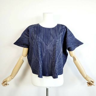 プリーツプリーズイッセイミヤケ(PLEATS PLEASE ISSEY MIYAKE)の【希少☆未使用品級】2016 プリーツプリーズ　バイアス　プリーツ　カットソー(カットソー(半袖/袖なし))