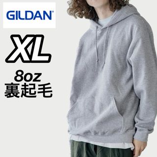 ギルタン(GILDAN)の新品未使用.ギルダン 8oz  無地 プルオーバーパーカー 裏起毛 グレー XL(パーカー)